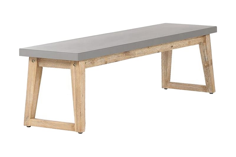 Trädgårdsbänk 160 cm grå ORIA - Grå - Utemöbler - Utesoffor & bänkar - Trädgårdsbänkar
