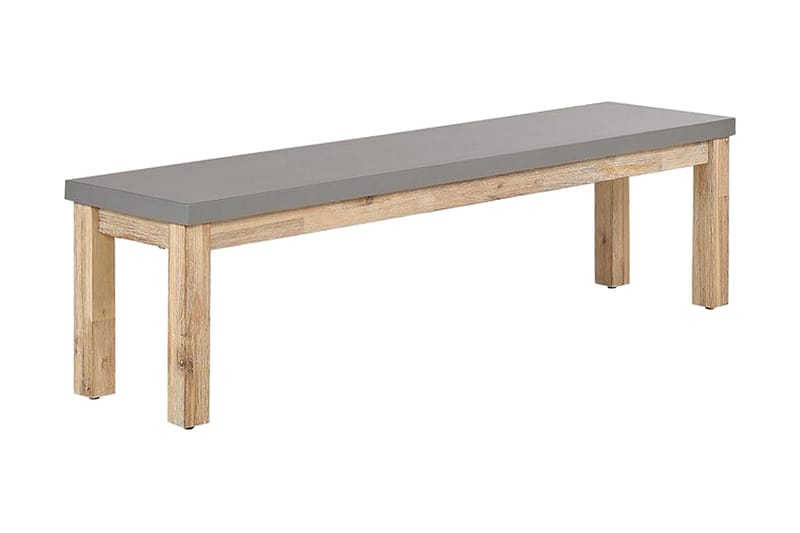 Trädgårdsbänk 160 cm grå OSTUNI - Grå - Utemöbler - Utesoffor & bänkar - Trädgårdsbänkar