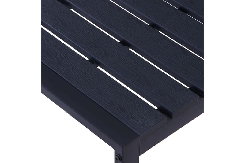 Trädgårdsbänk 180 cm PS-skiva svart - Svart - Utemöbler - Utesoffor & bänkar - Trädgårdsbänkar
