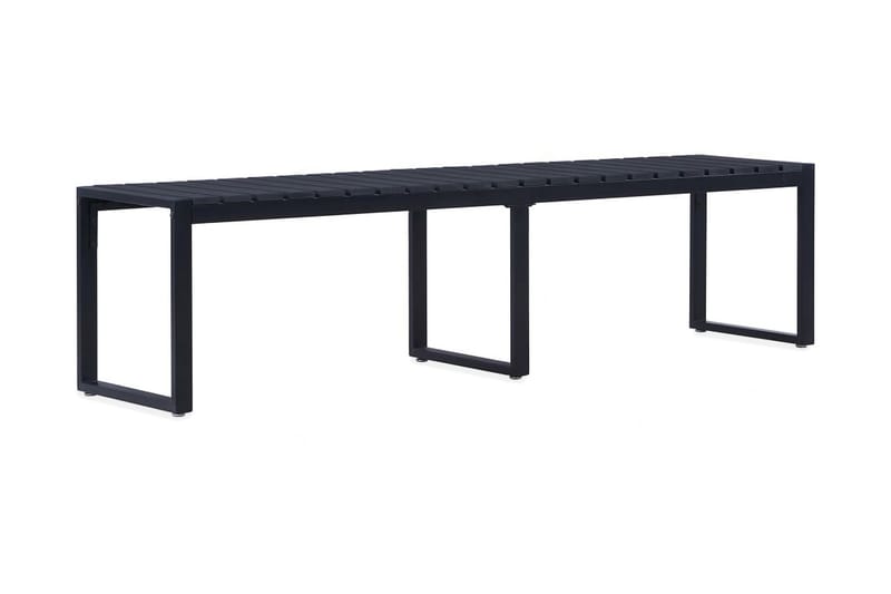 Trädgårdsbänk 180 cm PS-skiva svart - Svart - Utemöbler - Utesoffor & bänkar - Trädgårdsbänkar