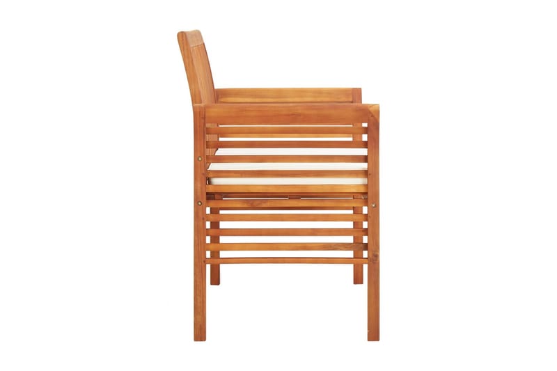 Trädgårdsbänk 2-sits med dyna 120 cm massivt akaciaträ - Brun - Utemöbler - Utesoffor & bänkar - Trädgårdsbänkar