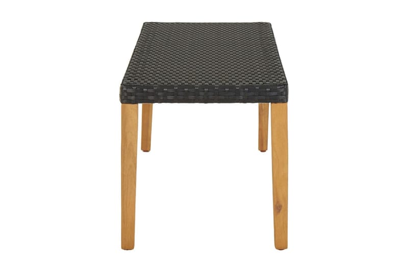 Trädgårdsbänk 80 cm konstrotting svart - Svart - Utemöbler - Utesoffor & bänkar - Trädgårdsbänkar