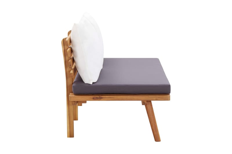 Trädgårdsbänk med dynor 115 cm massivt akaciaträ - Brun - Utemöbler - Utesoffor & bänkar - Trädgårdsbänkar