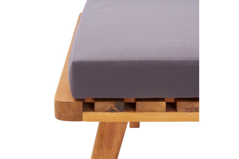 Trädgårdsbänk med dynor 115 cm massivt akaciaträ - Brun - Utemöbler - Utesoffor & bänkar - Trädgårdsbänkar