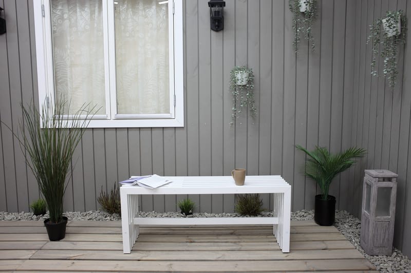 Ulrey Bänk Utomhus - Vit - Utemöbler - Utesoffor & bänkar - Trädgårdsbänkar