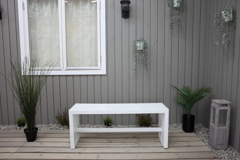 Ulrey Bänk Utomhus - Vit - Utemöbler - Utesoffor & bänkar - Trädgårdsbänkar