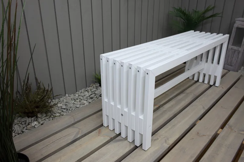 Ulrey Bänk Utomhus - Vit - Utemöbler - Utesoffor & bänkar - Trädgårdsbänkar