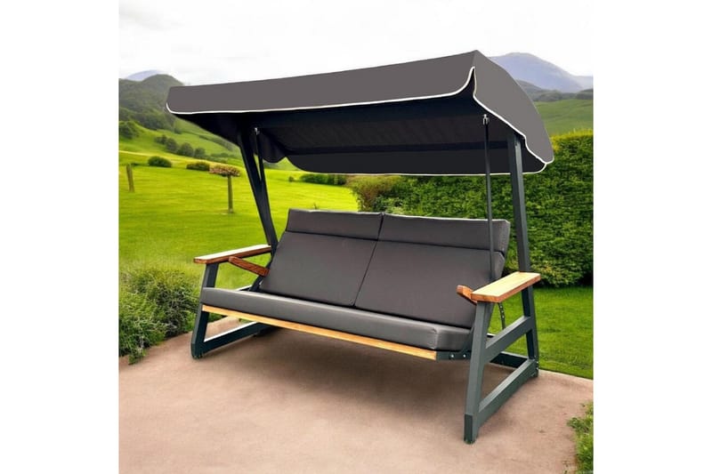 Berriaren Hängsoffa Utomhus 3-sits - Natur/Antracit - Utemöbler - Utesoffor & bänkar - Hängsoffor