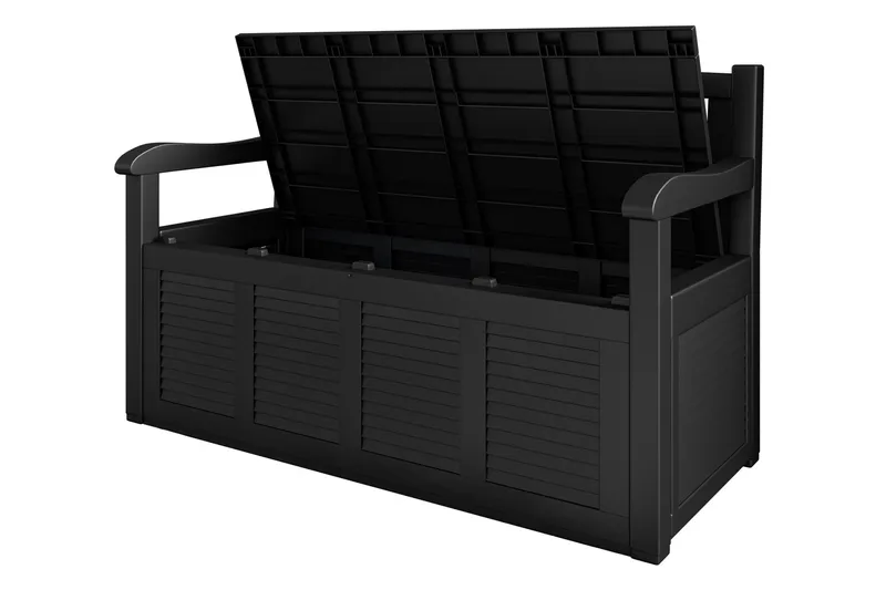 Cliffwyn Utebänk med förvaring - Grå - Utemöbler - Utesoffor & bänkar - Trädgårdssoffa