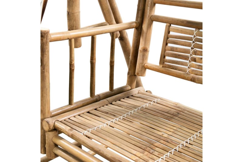 2-sits hammock med palmblad och dyna bambu 202 cm - Brun - Hammock - Hammockställning