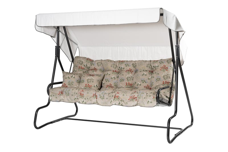 Adhira Komplett Hammock 196 cm - Grå/Blommig - Utemöbler - Utesoffor & bänkar - Hammock - Hammockställning