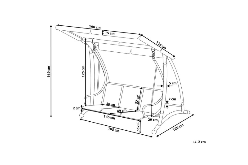 BOGART Hängsoffa 190 cm - Utemöbler - Utesoffor & bänkar - Hammock