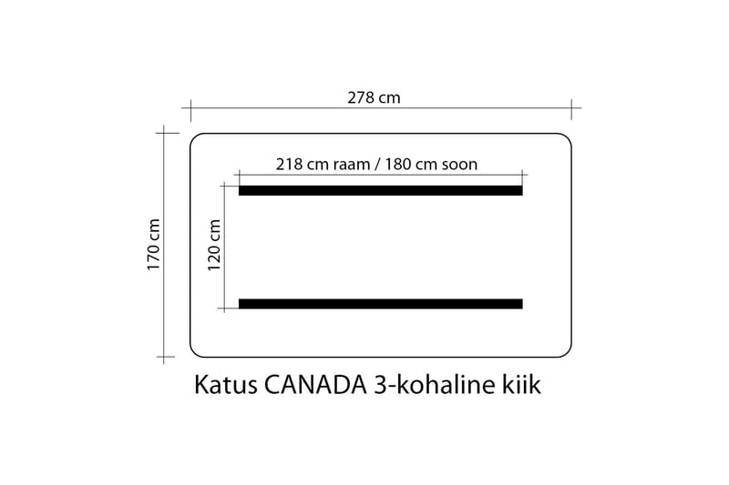 Canada Hammocktak 170x278 cm - Mörkgrön - Utemöbler - Utesoffor & bänkar - Hammock