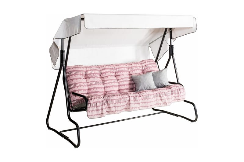 De Grande 3- pers. hammock, 84B, Grå/Rosa