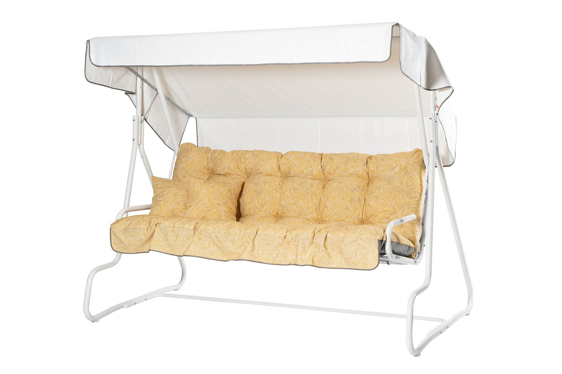 de luxe komplett hammock 196 cm - vit/gul