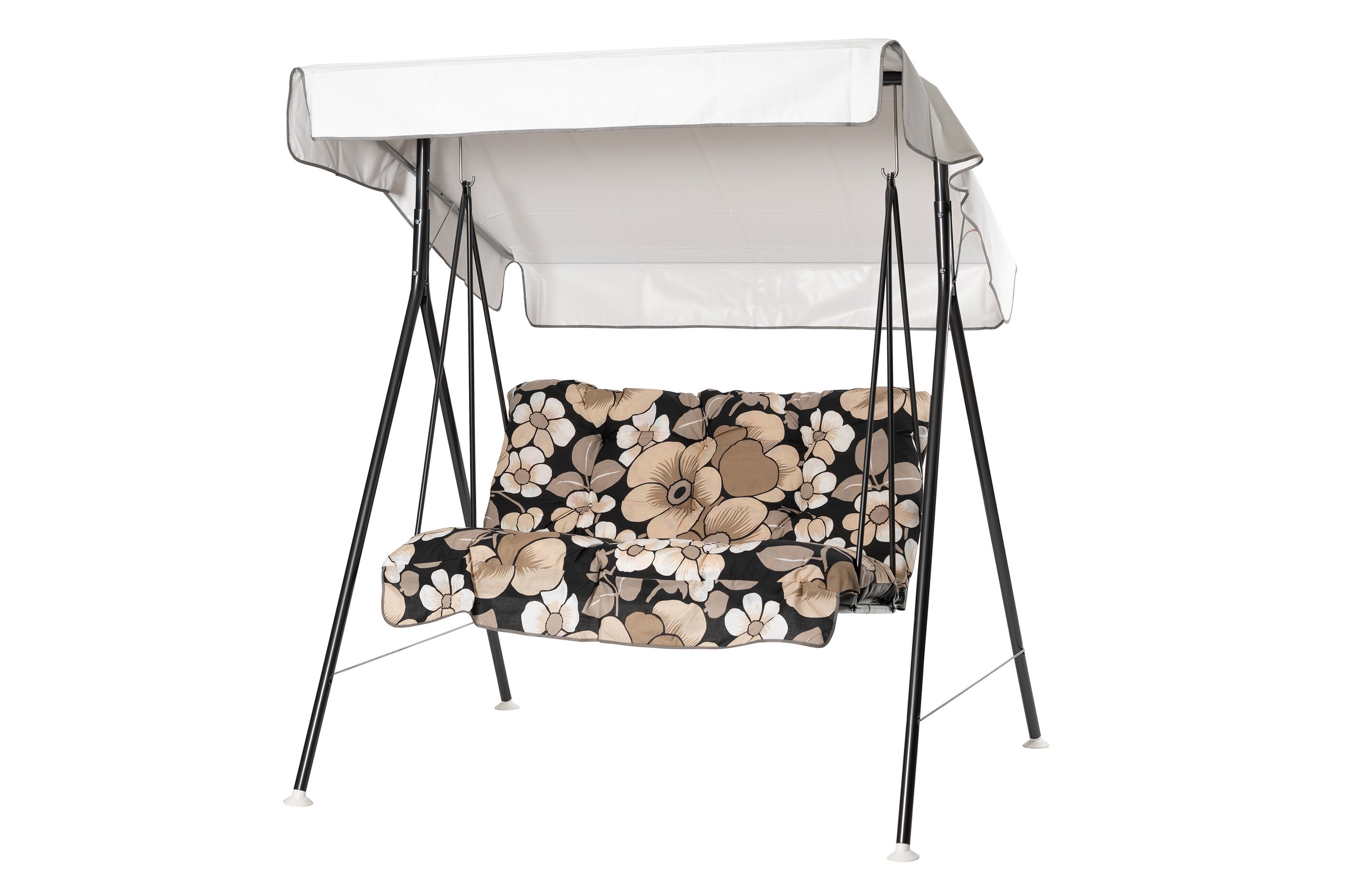 duetto komplett hammock 130 cm - grå/blommig