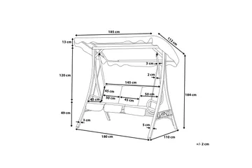 Garbo Hängsoffa 185 cm - Grå - Utemöbler - Utesoffor & bänkar - Hammock