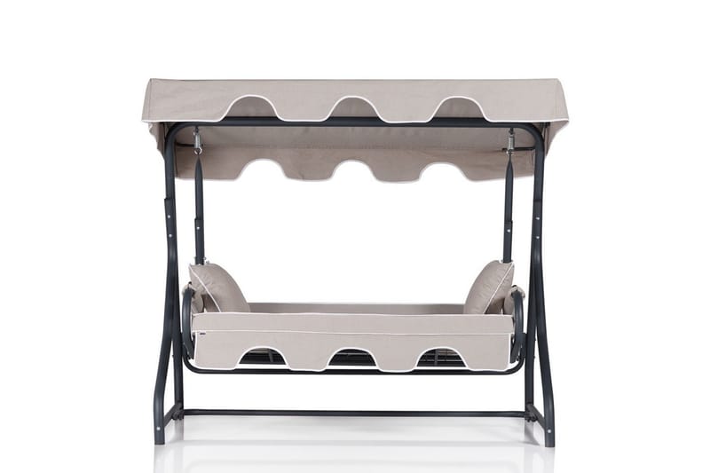 Gowanda 3-sits Hammock med Tak - Beige/Svart - Utemöbler - Utesoffor & bänkar - Hammock