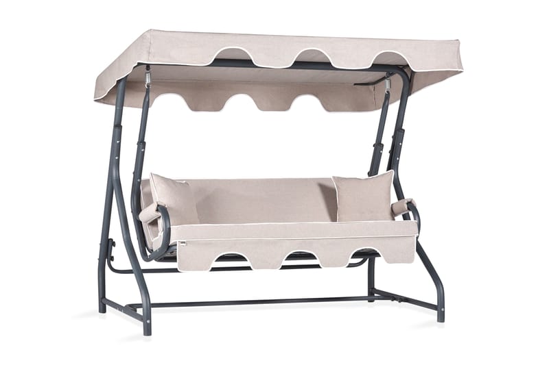 GOWANDA 3-sits Hammock med Tak Grå - Utemöbler - Utesoffor & bänkar - Hammock