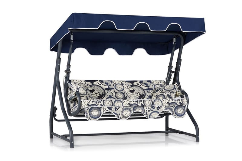 Gowanda 3-sits Hammock - Vit/Mörkblå - Utemöbler - Utesoffor & bänkar - Hammock