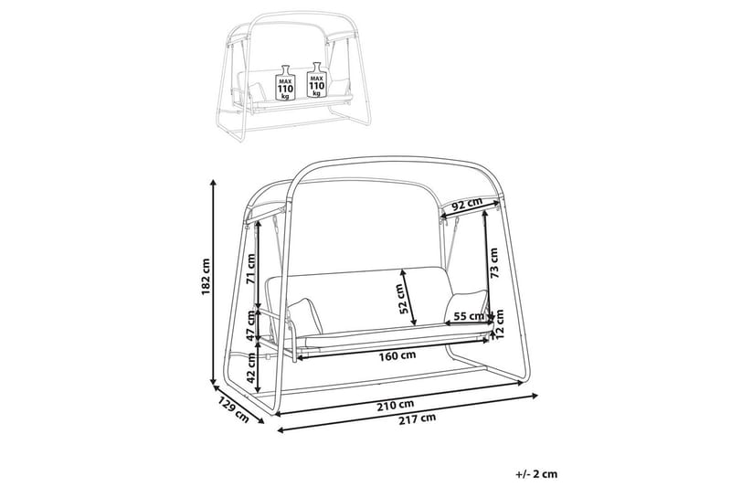Hammock Marsciano - Mörkgrå - Utemöbler - Utesoffor & bänkar - Hammock
