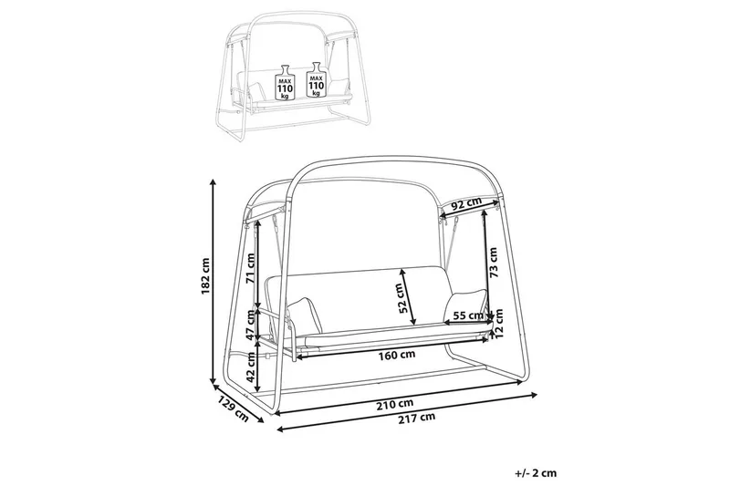 Hammock Marsciano - Mörkgrå - Utemöbler - Utesoffor & bänkar - Hammock