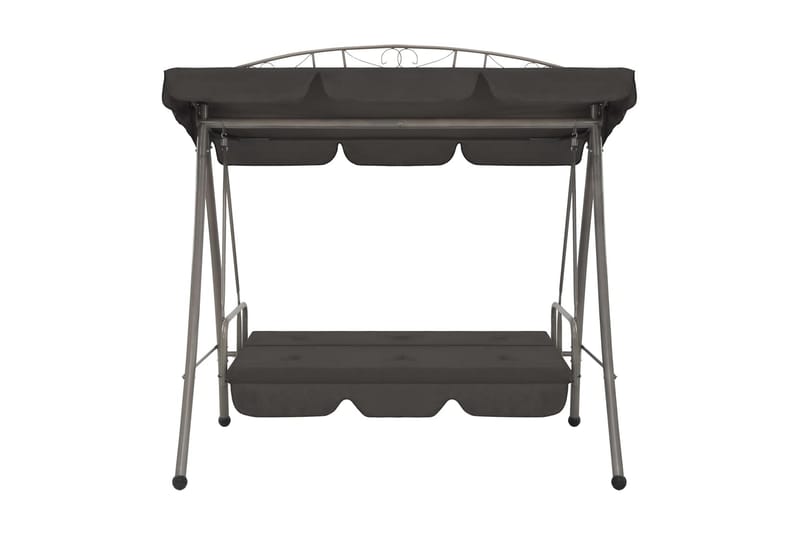 Hammock med tak antracit 198x120x205 cm stål - Grå - Utemöbler - Utesoffor & bänkar - Hammock