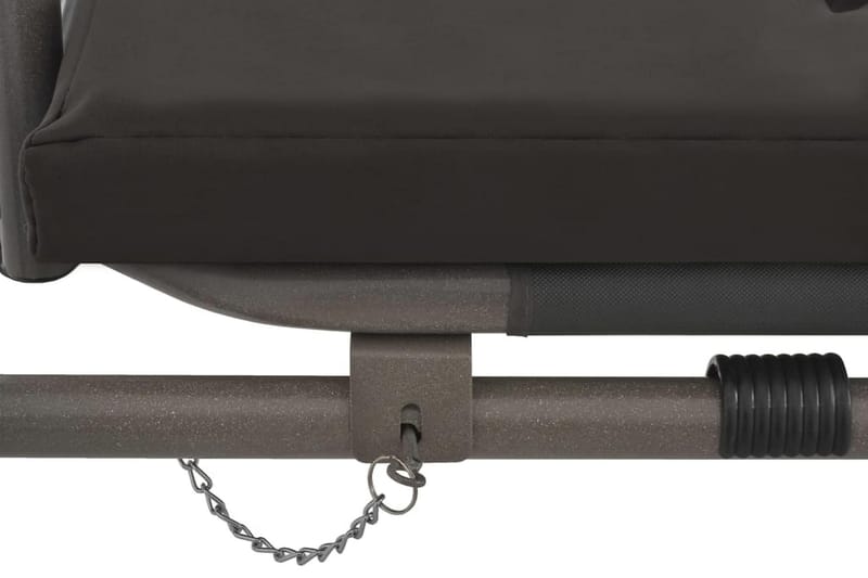 Hammock med tak antracit 198x120x205 cm stål - Grå - Utemöbler - Utesoffor & bänkar - Hammock