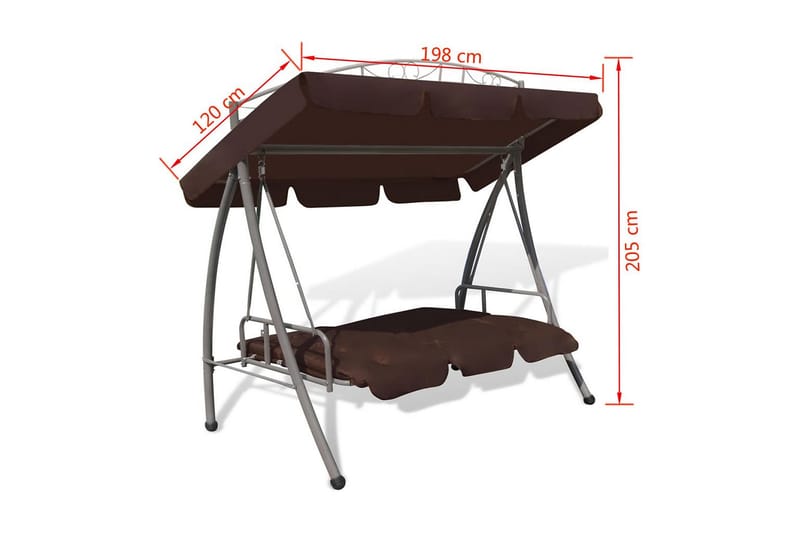 Hammock med tak kaffebrun - Brun - Utemöbler - Utesoffor & bänkar - Hammock