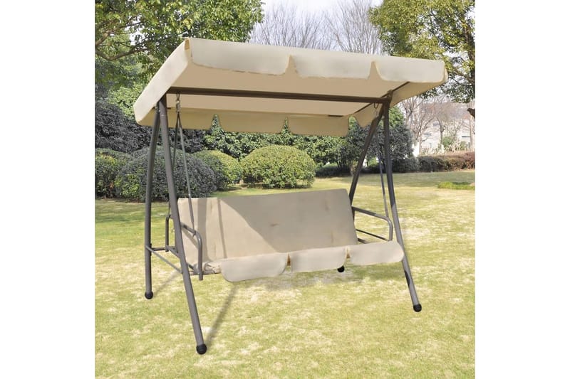 Hammock med tak sandvit - Vit - Utemöbler - Utesoffor & bänkar - Hammock
