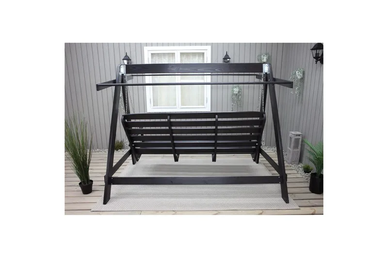 Hammock Pelle med Tak - Svart & Svart - Utemöbler - Utesoffor & bänkar - Hammock