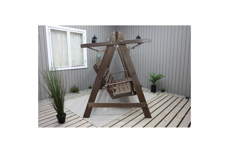 Hammock Pelle med Tak - Brun & Beige - Utem öbler - Utesoffor & bänkar - Hammock