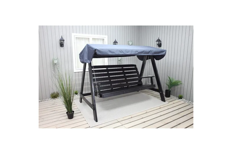 Hammock Pelle med Tak - Svart & Svart - Utemöbler - Utesoffor & bänkar - Hammock