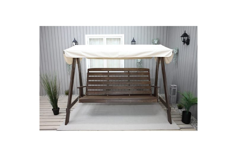Hammock Pelle med Tak - Brun & Beige - Utemöbler - Utesoffor & bänkar - Hammock