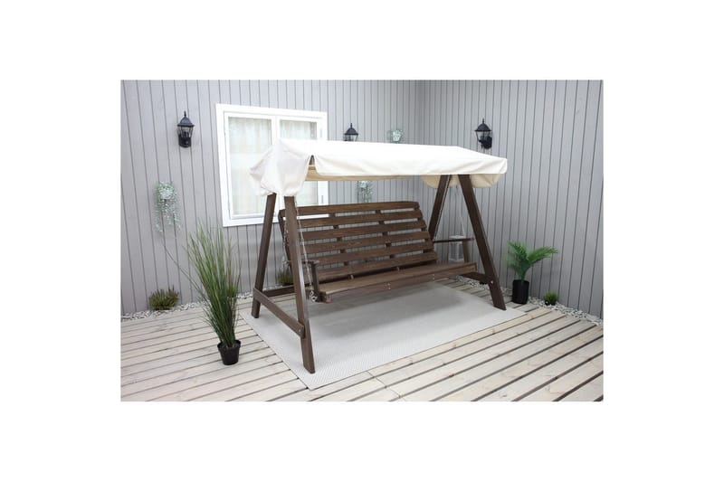 Hammock Pelle med Tak - Brun & Beige - Utemöbler - Utesoffor & bänkar - Hammock