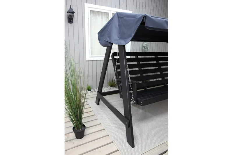 Hammock Pelle med Tak - Svart & Svart - Utemöbler - Utesoffor & bänkar - Hammock