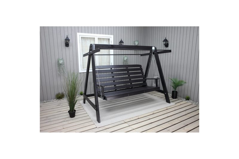 Hammock Pelle med Tak - Svart & Svart - Utemöbler - Utesoffor & bänkar - Hammock