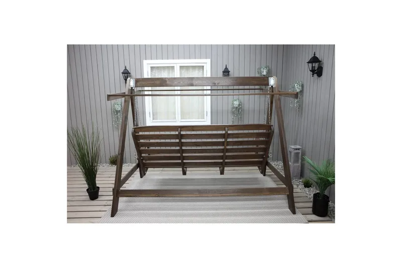 Hammock Pelle med Tak - Brun & Beige - Utemöbler - Utesoffor & bänkar - Hammock