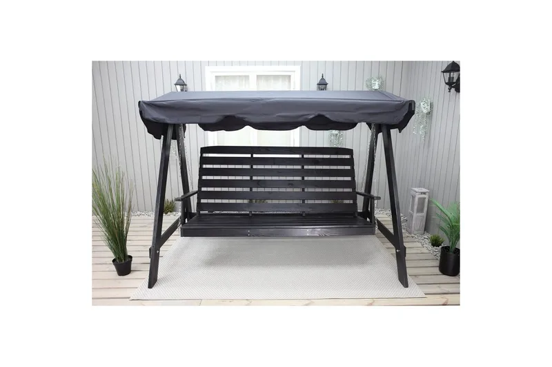 Hammock Pelle med Tak - Svart & Svart - Utemöbler - Utesoffor & bänkar - Hammock