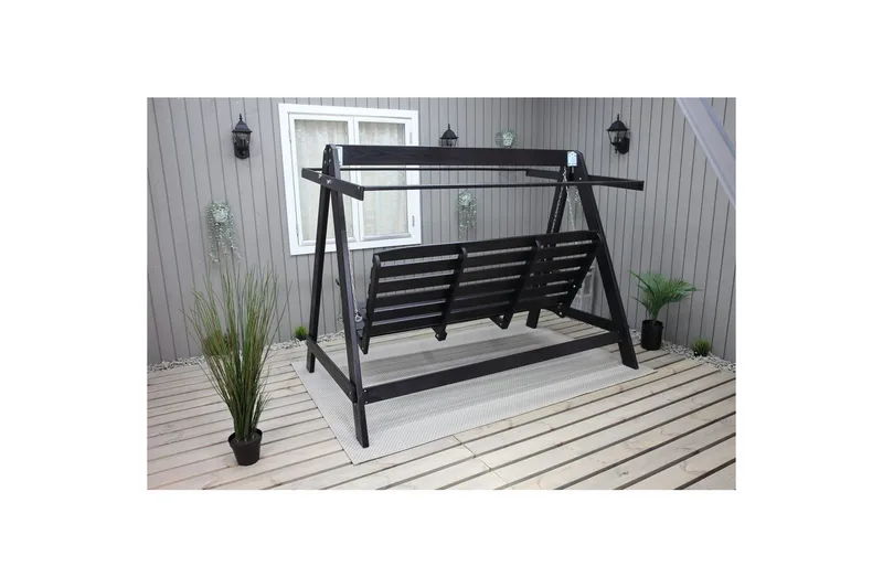 Hammock Pelle med Tak - Svart & Svart - Utemöbler - Utesoffor & bänkar - Hammock