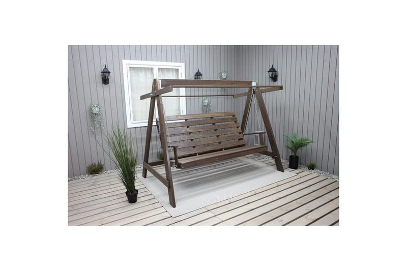 Hammock Pelle med Tak - Brun & Beige - Utemöbler - Utesoffor & bänkar - Hammock
