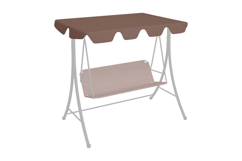 Reservtak för hammock brun 188/168x110/145 cm - Brun - Utemöbler - Utesoffor & bänkar - Hammock - Hammocktak