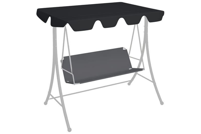 Reservtak för hammock svart 188/168x110/145 cm - Svart - Utemöbler - Utesoffor & bänkar - Hammock - Hammocktak