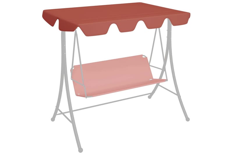 Reservtak för hammock terrakotta 188/168x110/145cm - Terrakotta - Utemöbler - Utesoffor & bänkar - Hammock - Hammocktak