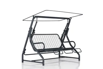 Jaudling 3-sits Hammock med Tak - Blommig/Grå - Utemöbler - Utesoffor & bänkar - Hammock