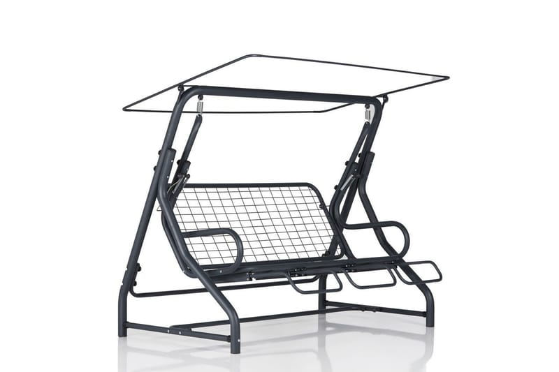 Jaudling 3-sits Hammock med Tak - Blommig/Grå - Utemöbler - Utesoffor & bänkar - Hammock