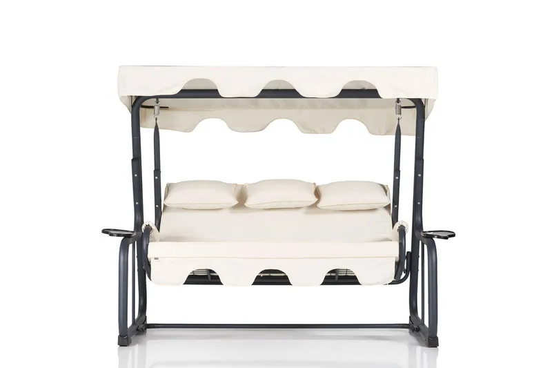 Jaudling 3-sits Hammock med Tak - Grå - Utemöbler - Utesoffor & bänkar - Hammock