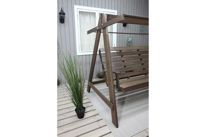 Pelle 3-sits Hammock utan tak - Brun - Utemöbler - Utesoffor & bänkar - Hammock