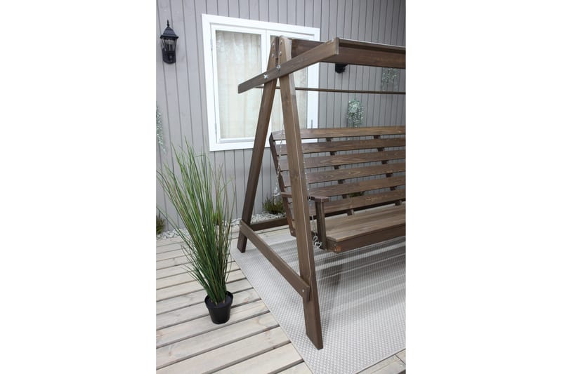 Pelle 3-sits Hammock utan tak - Brun - Utemöbler - Utesoffor & bänkar - Hammock