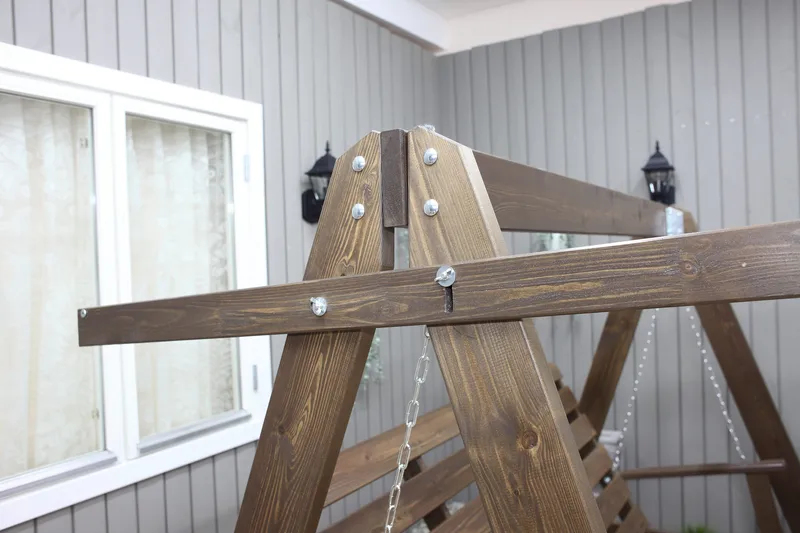 Pelle 3-sits Hammock utan tak - Brun - Utemöbler - Utesoffor & bänkar - Hammock